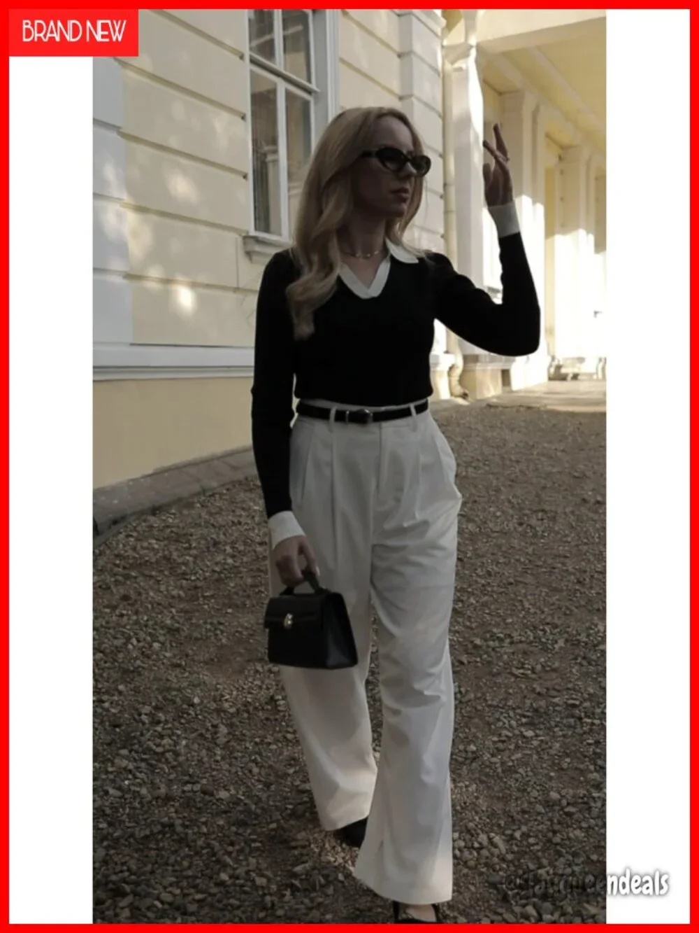 Long Sleeve V Neck Ribbed Knit Slim Fitted Sweater Pullover Size S-XXL